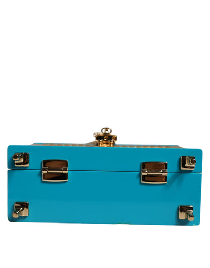 Dolce & Gabbana Multicolor Wood Leather Clutch Shoulder Women's Bag (Pre-Owned)