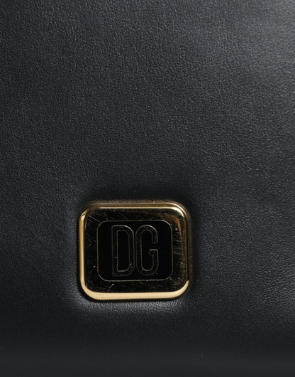 Dolce & Gabbana Black Leather Logo Plaque Neck Strap Card Coin Women's Wallet (Pre-Owned)