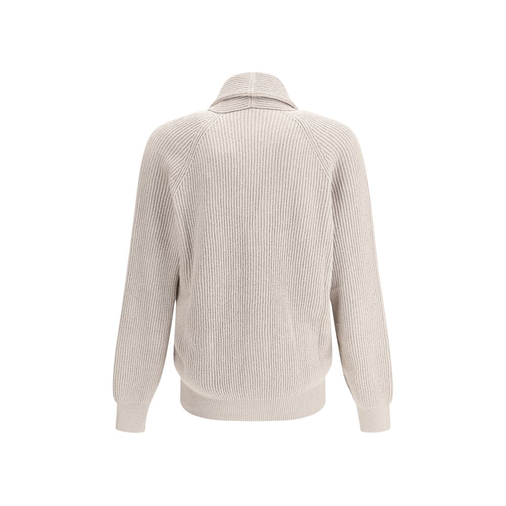Brunello Cucinelli Beige Cotton Men's Cardigan