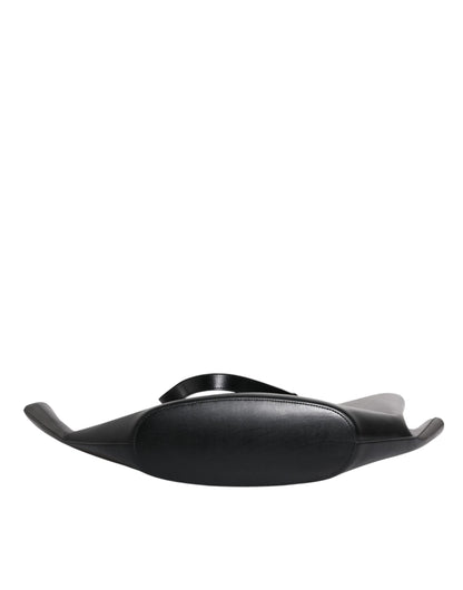 Brunello Cucinelli Black Leather Logo Shoulder Strap Shopping Tote Women's Bag (Pre-Owned)