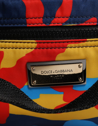 Dolce & Gabbana Multicolor Camouflage Nylon Shopping Tote Women's Bag