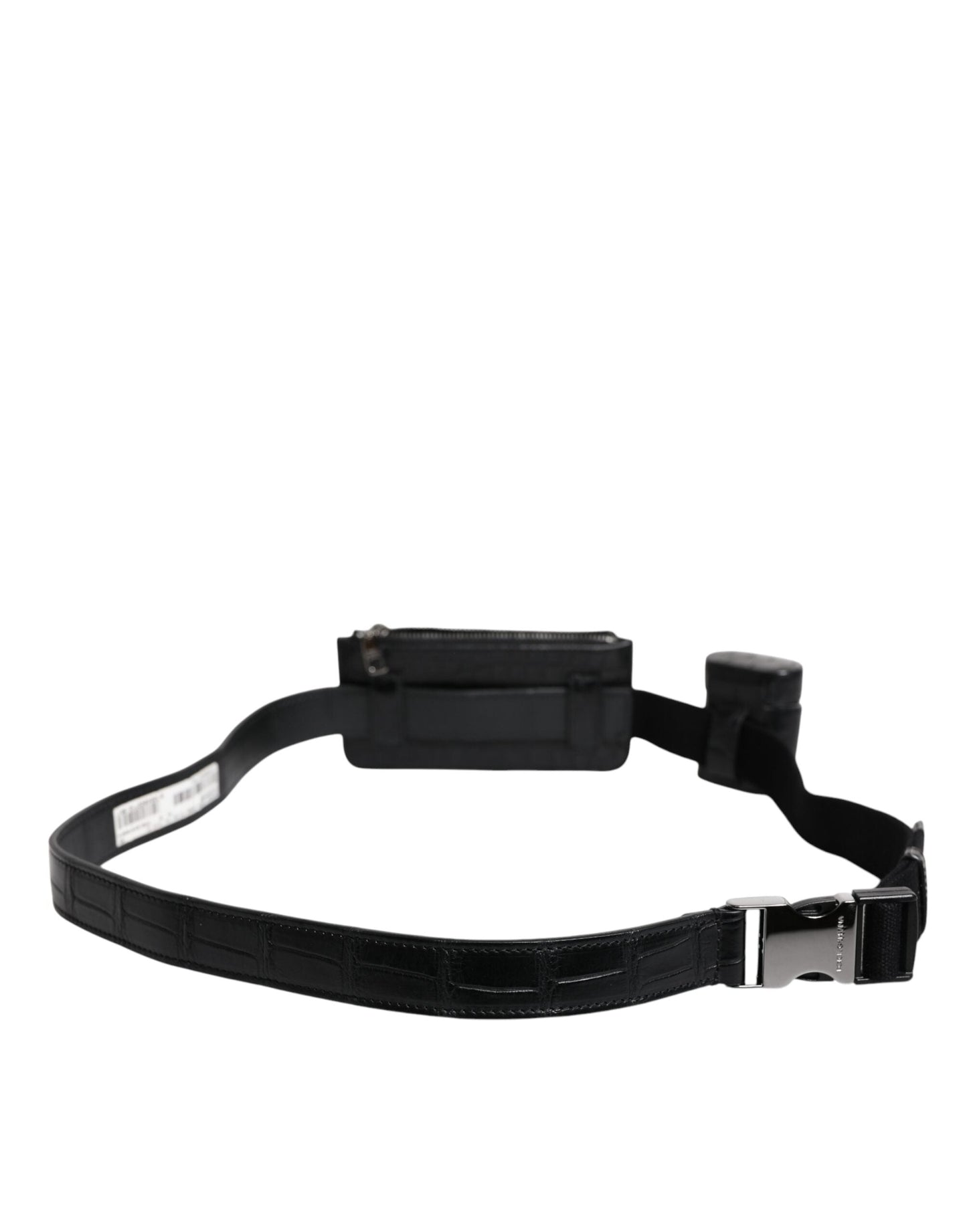 Dolce & Gabbana Black Alligator Leather Airpods Case Coin Purse Women's Wallet (Pre-Owned)