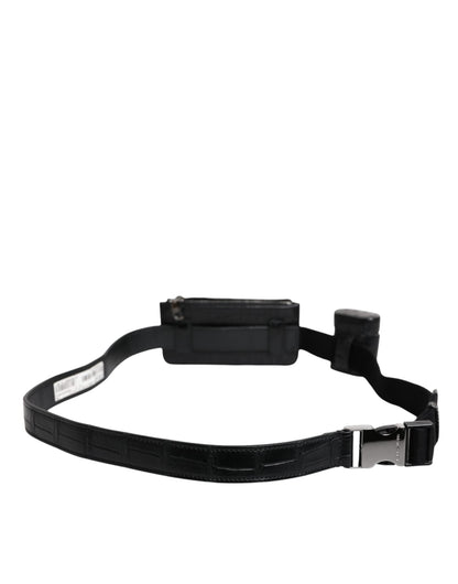 Dolce & Gabbana Black Alligator Leather Airpods Case Coin Purse Women's Wallet (Pre-Owned)