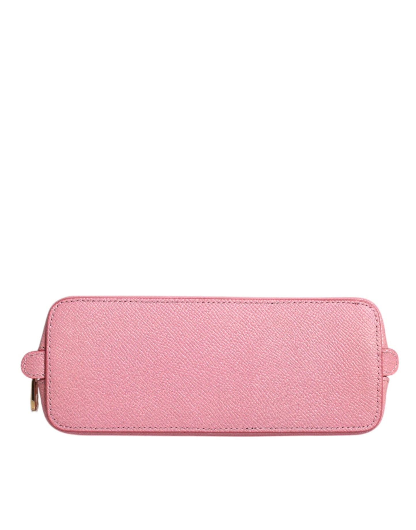 Dolce & Gabbana Pink Leather DG Logo Zip Around Hand Purse Pouch Women's Wallet