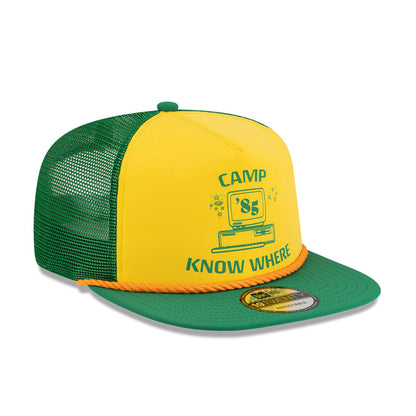 + Stranger Things Camp Know Where 19TWENTY Trucker Cap 'Yellow Green'