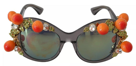 Dolce & Gabbana DG4283B Acetate Crystals Orange Applique Women's Sunglasses (Pre-Owned)