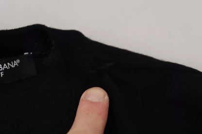 Dolce & Gabbana Black Crewneck Long Sleeves Pullover Women's Sweater (Pre-Owned)
