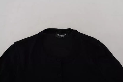 Dolce & Gabbana Black Crewneck Long Sleeves Pullover Women's Sweater (Pre-Owned)