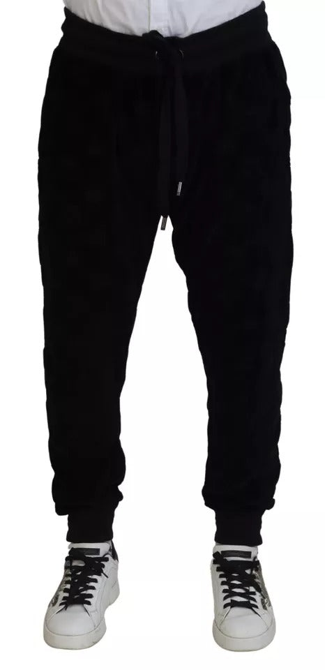 Dolce & Gabbana Black Cotton Skinny Jogger SweatMen's Men's Pants (Pre-Owned)