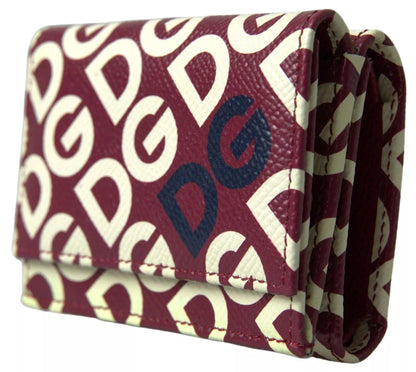 Dolce & Gabbana Multicolor DG Logo Mania French Flap Leather Women's Wallet (Pre-Owned)