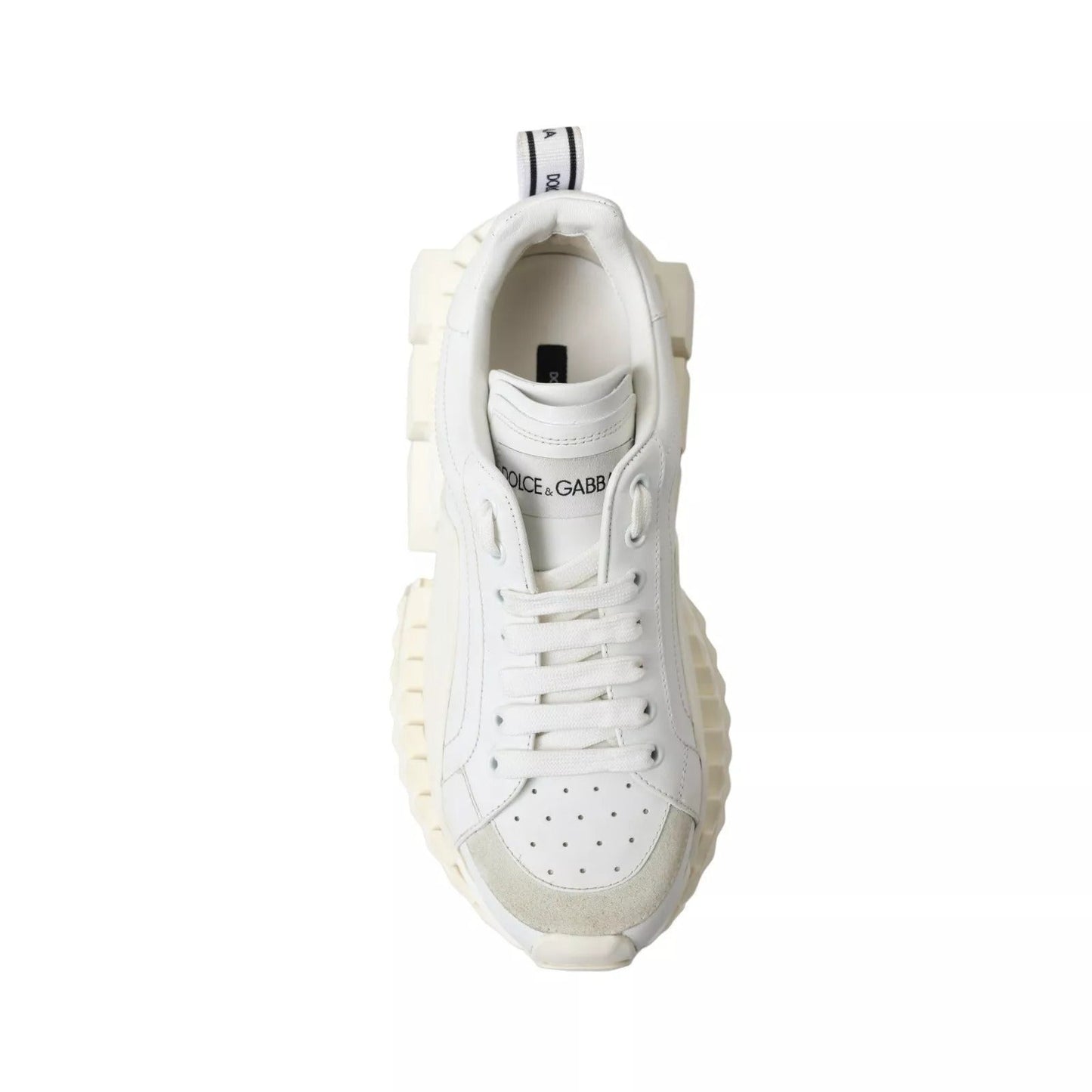 Dolce & Gabbana White Leather Super Queen Women Women's Sneakers (Pre-Owned)