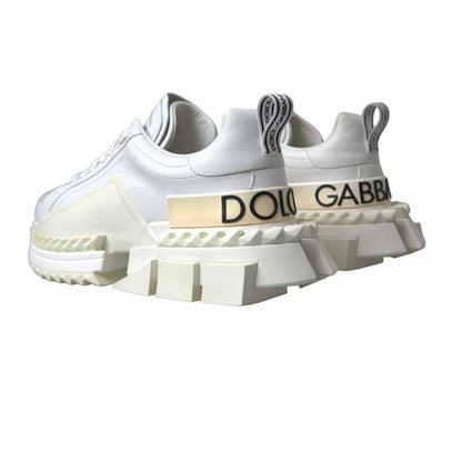 Dolce & Gabbana White Leather Super Queen Women Women's Sneakers (Pre-Owned)
