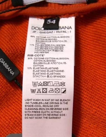 Dolce & Gabbana Orange Cotton Blend Men Bermuda Men's Shorts (Pre-Owned)