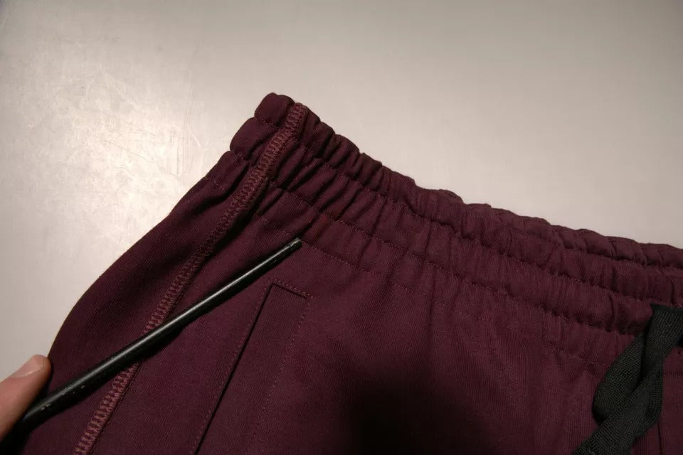 Dolce & Gabbana Maroon Cotton Mid Waist Bermuda Men's Shorts (Pre-Owned)