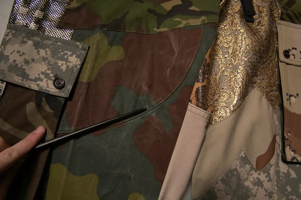 Dolce & Gabbana Multicolor Patchwork Men Jogger Men's Pants (Pre-Owned)