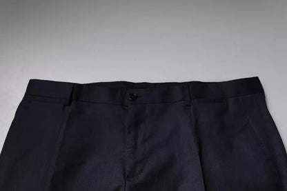 Dolce & Gabbana Dark Blue Tapered Formal Dress Men's Pants (Pre-Owned)