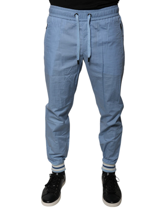 Dolce & Gabbana Blue Cotton Jogger SweatMen's Men's Pants