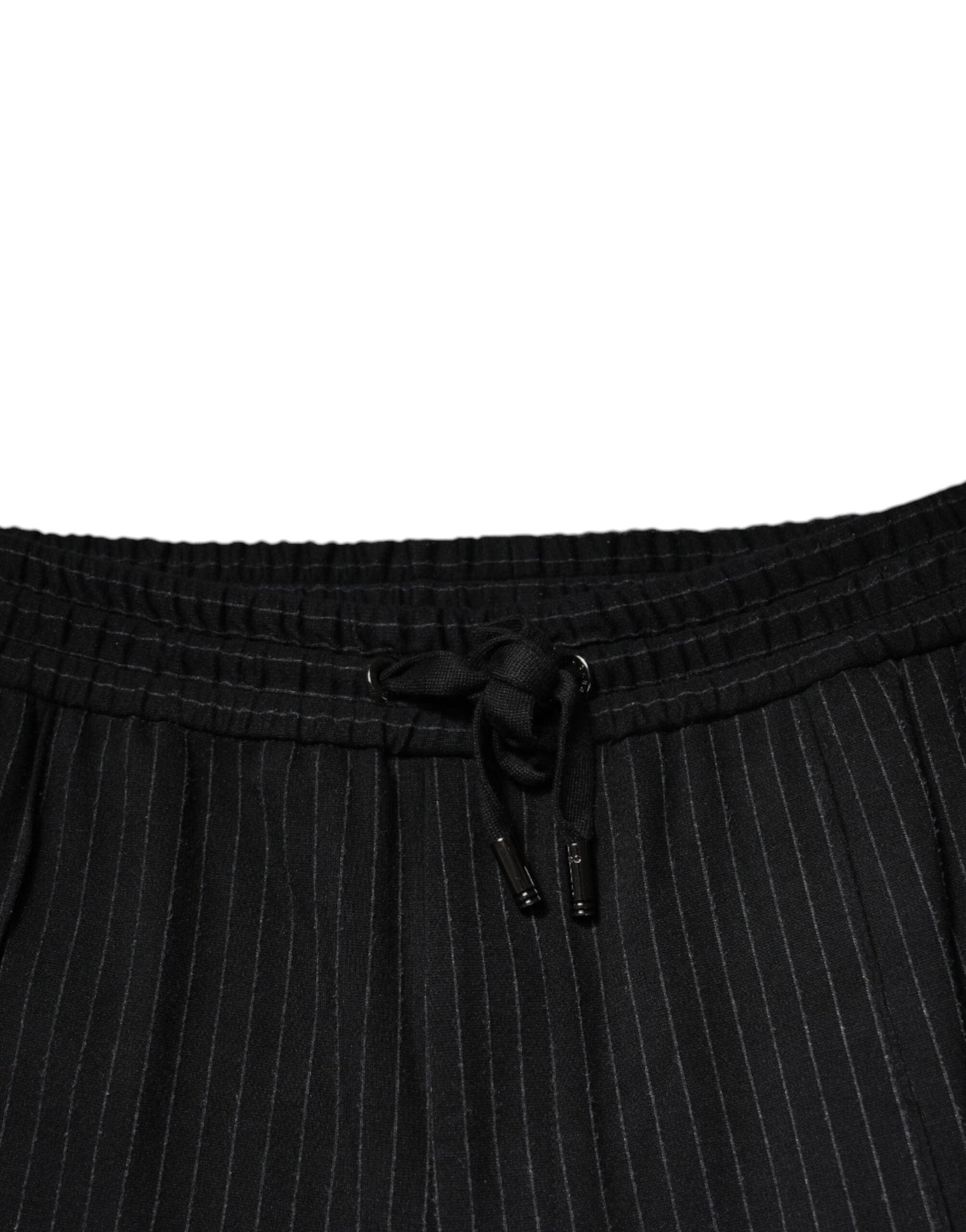 Dolce & Gabbana Black Stripes Viscose Skinny Dress Men's Pants (Pre-Owned)