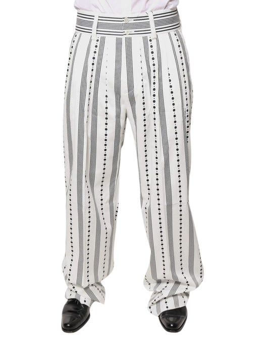 Dolce & Gabbana White Straight Formal Dress Men's Pants