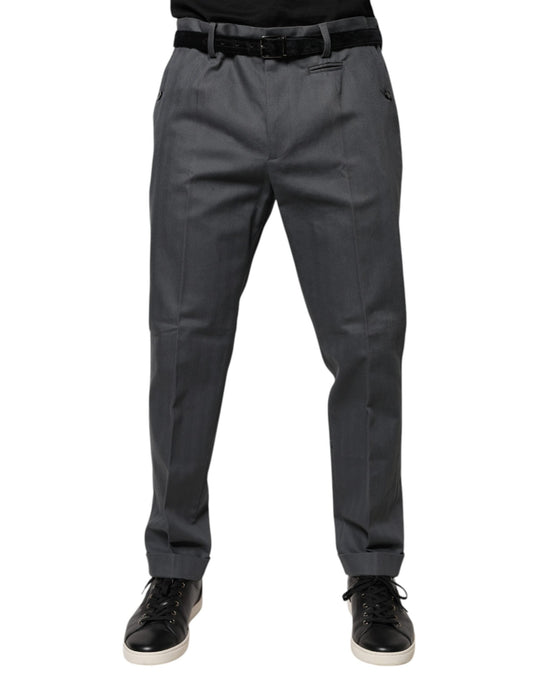 Dolce & Gabbana Gray Tapered Formal Dress Men's Pants
