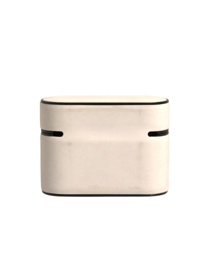 Dolce & Gabbana White PVC Embossed Logo Plaque Holder Airpods  Case