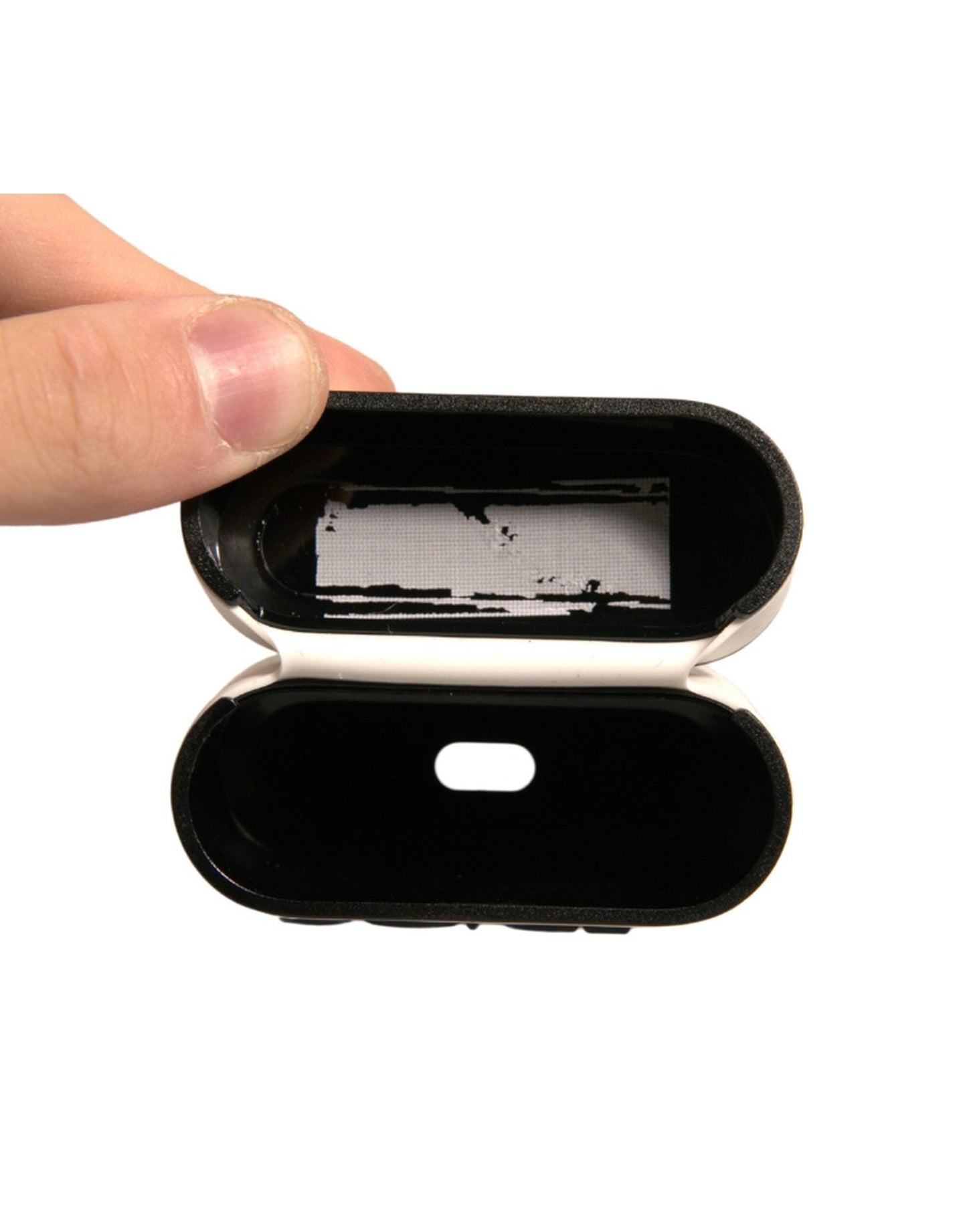 Dolce & Gabbana White PVC Embossed Logo Plaque Holder Airpods  Case