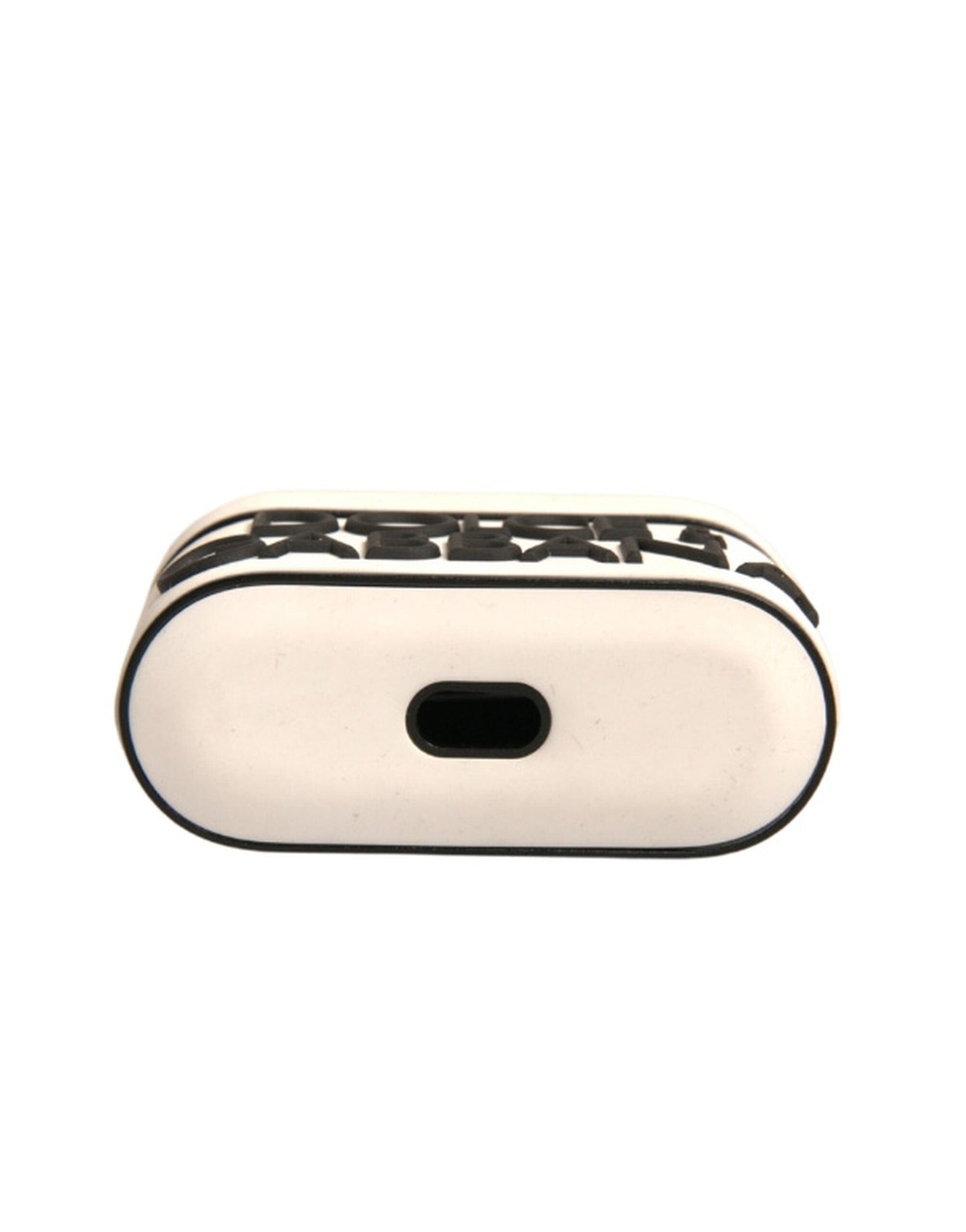 Dolce & Gabbana White PVC Embossed Logo Plaque Holder Airpods  Case