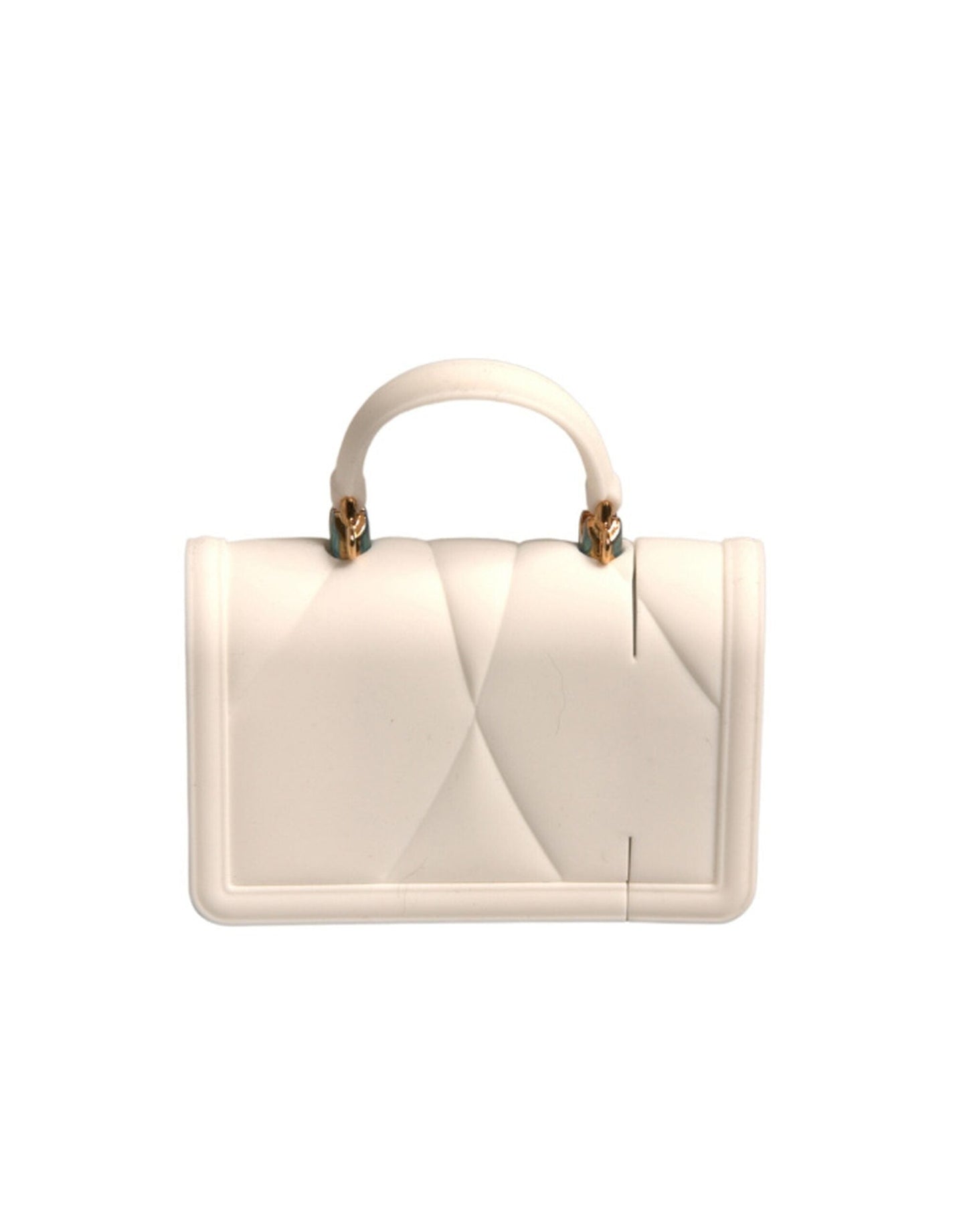 Dolce & Gabbana White Silicone Devotion Heart Cover Hand Bag Airpod Women's Case (Pre-Owned)
