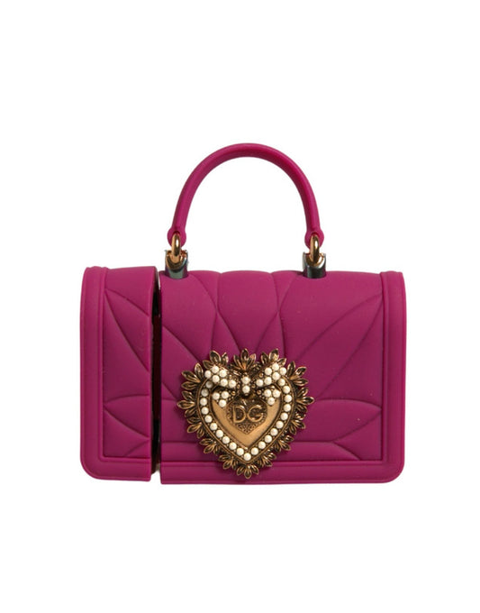 Dolce & Gabbana Pink Silicone Devotion Heart Cover Hand Bag Airpod Women's Case (Pre-Owned)