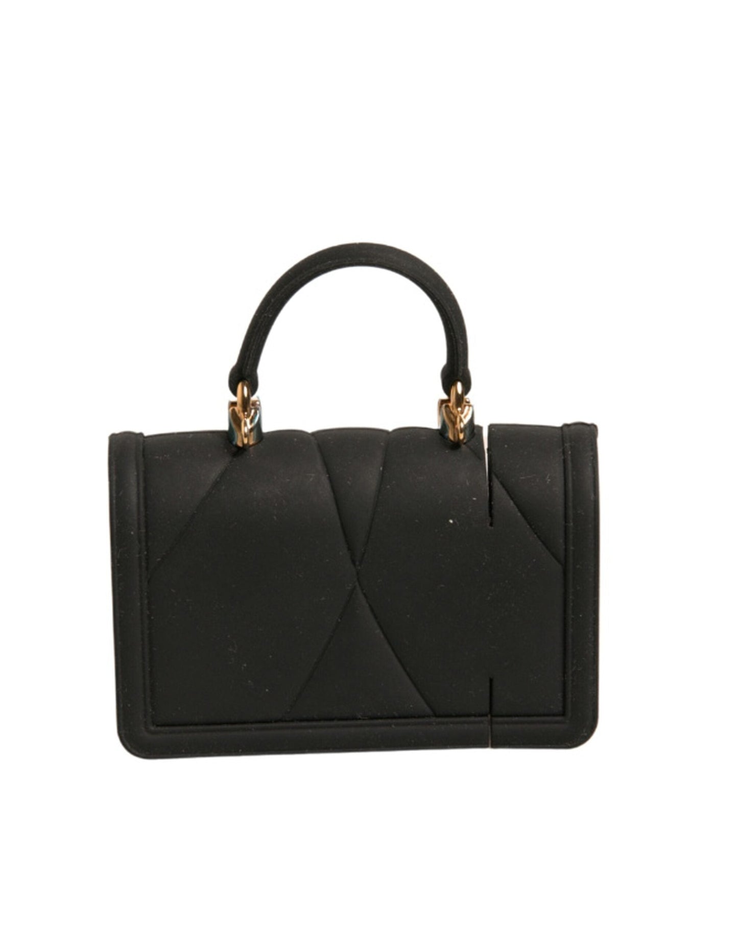 Dolce & Gabbana Black Silicone Devotion Heart Cover Hand Bag Airpod Women's Case (Pre-Owned)