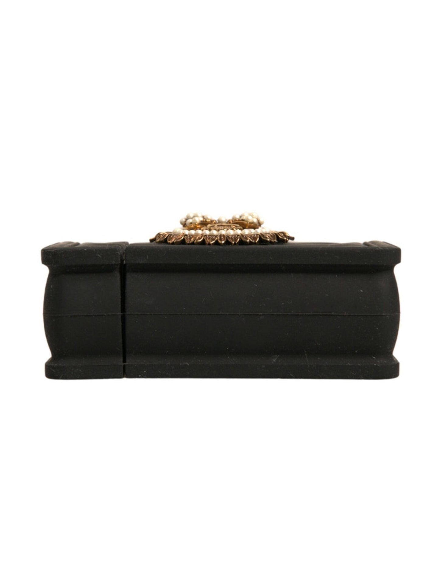 Dolce & Gabbana Black Silicone Devotion Heart Cover Hand Bag Airpod Women's Case (Pre-Owned)