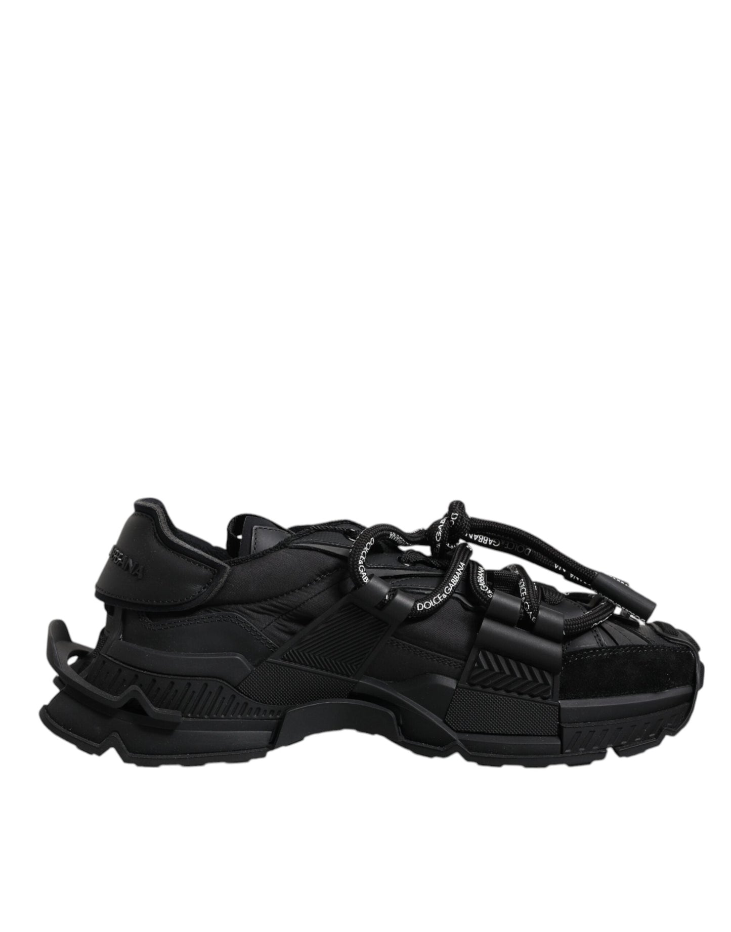 Dolce & Gabbana Black Low Top Space Lace Up Sneakers Men's Shoes