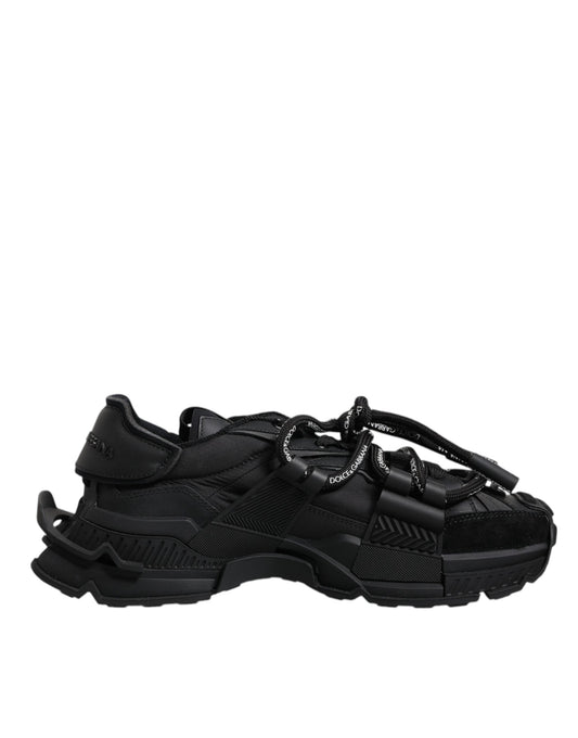 Dolce & Gabbana Black Low Top Space Lace Up Sneakers Men's Shoes
