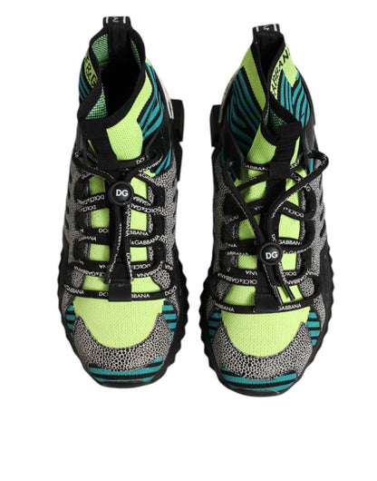 Dolce & Gabbana Multicolor Sorrento Logo Sneakers Socks Men's Shoes (Pre-Owned)