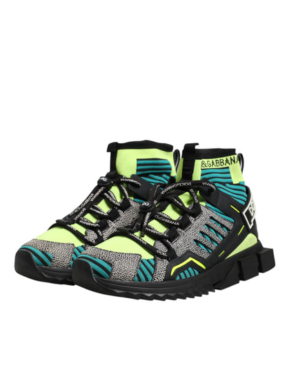 Dolce & Gabbana Multicolor Sorrento Logo Sneakers Socks Men's Shoes (Pre-Owned)