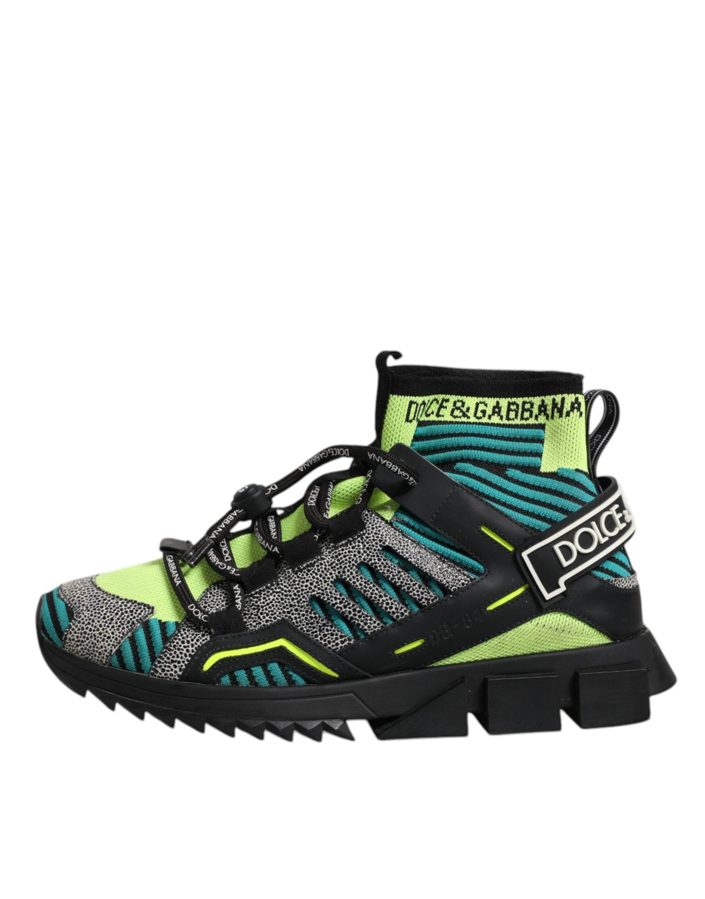 Dolce & Gabbana Multicolor Sorrento Logo Sneakers Socks Men's Shoes (Pre-Owned)