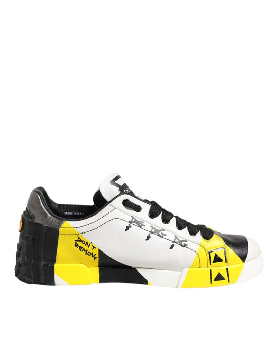 Dolce & Gabbana Multicolor Lettering Portofino Sneakers Men's Shoes (Pre-Owned)