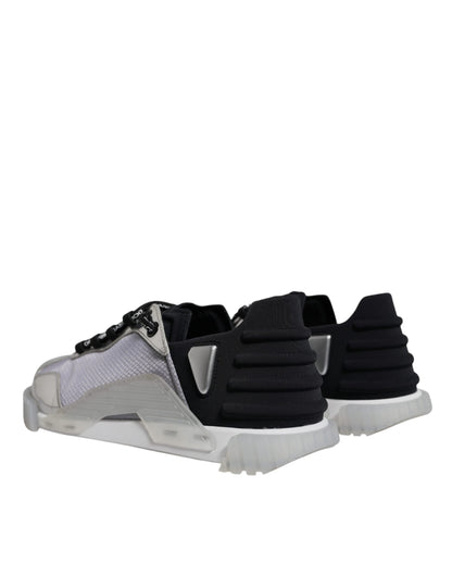 Dolce & Gabbana Silver Black Nylon NS1 Low Top Sneakers Men's Shoes (Pre-Owned)