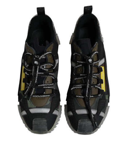 Dolce & Gabbana Black Green Camo NS1 Low Top Sneakers Men's Shoes (Pre-Owned)