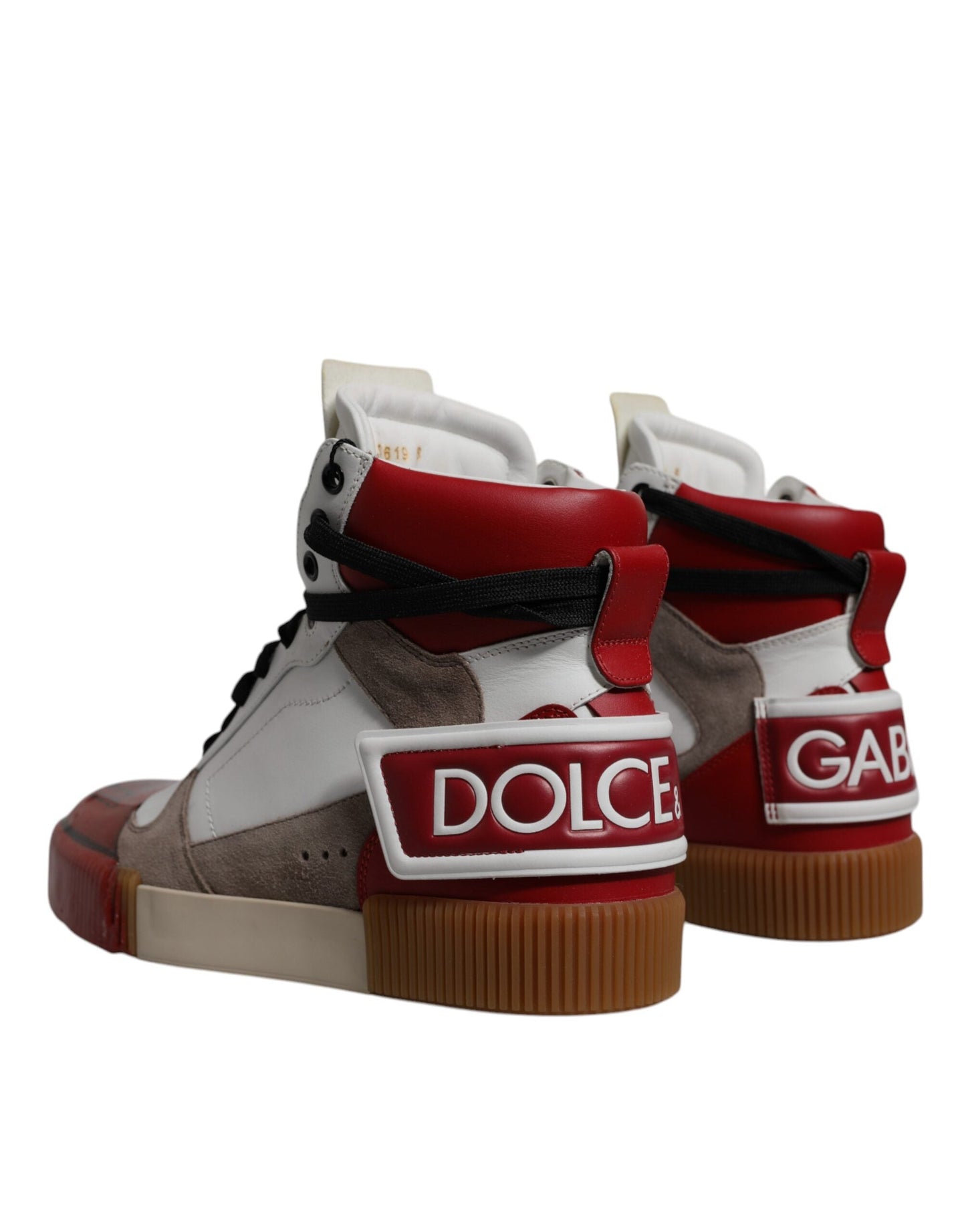 Dolce & Gabbana Multicolor Leather High Top Sneakers Men's Shoes
