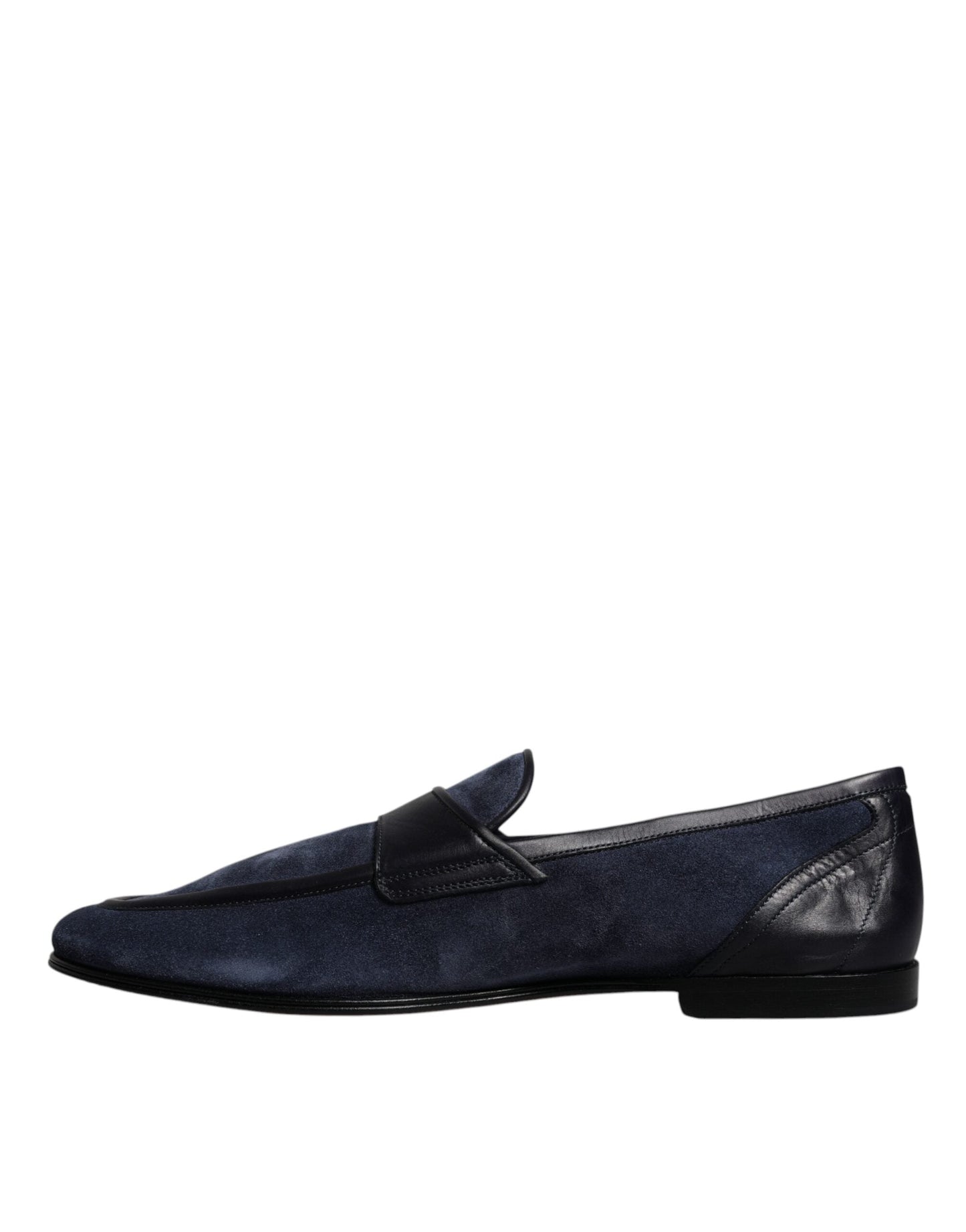 Dolce & Gabbana Blue Suede Leather Men's Loafer Moccasin Men's Shoes
