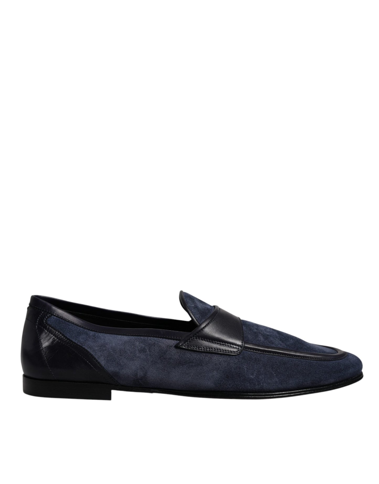 Dolce & Gabbana Blue Suede Leather Men's Loafer Moccasin Men's Shoes