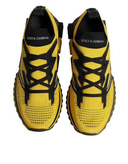 Dolce & Gabbana Yellow SORRENTO Sport Stretch Sneakers Men's Shoes