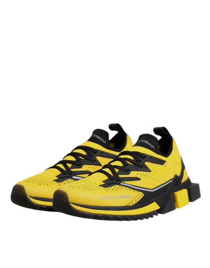 Dolce & Gabbana Yellow SORRENTO Sport Stretch Sneakers Men's Shoes