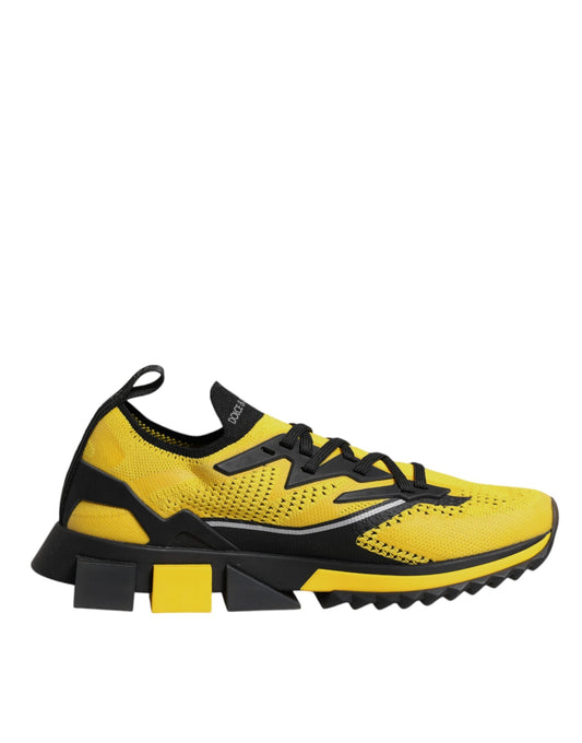 Dolce & Gabbana Yellow SORRENTO Sport Stretch Sneakers Men's Shoes