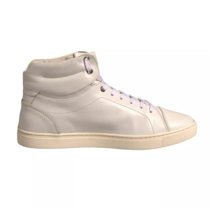 Dolce & Gabbana White London Logo High Top Sneakers Men's Shoes (Pre-Owned)