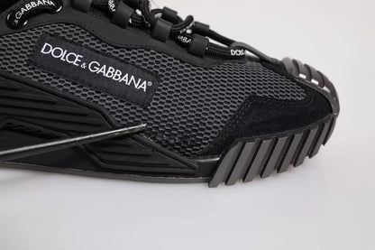 Dolce & Gabbana Black Nylon NS1 Low Top Men Sneakers Men's Shoes (Pre-Owned)