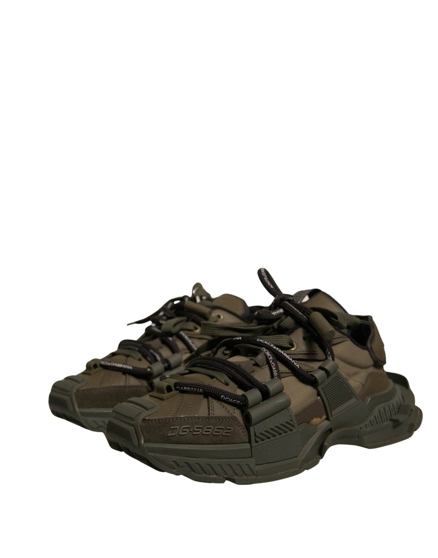 Dolce & Gabbana Military Green Space Low Top Sneakers Men's Shoes (Pre-Owned)