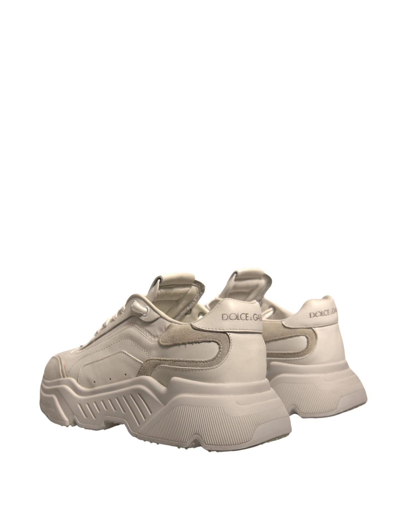 Dolce & Gabbana White Daymaster Leather Low Top Sneakers Men's Shoes (Pre-Owned)