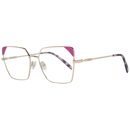 Emilio Pucci Rose Gold Metal & Plastic Glasses Women's (Frames)